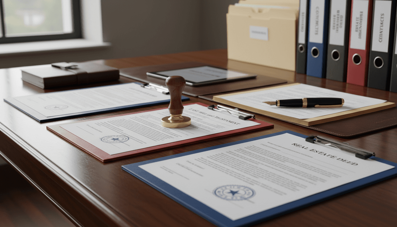 Legal document preparation and notarization